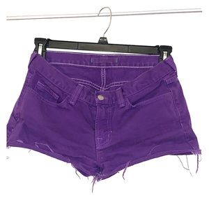 J Brand Denim Cutoffs in Purple